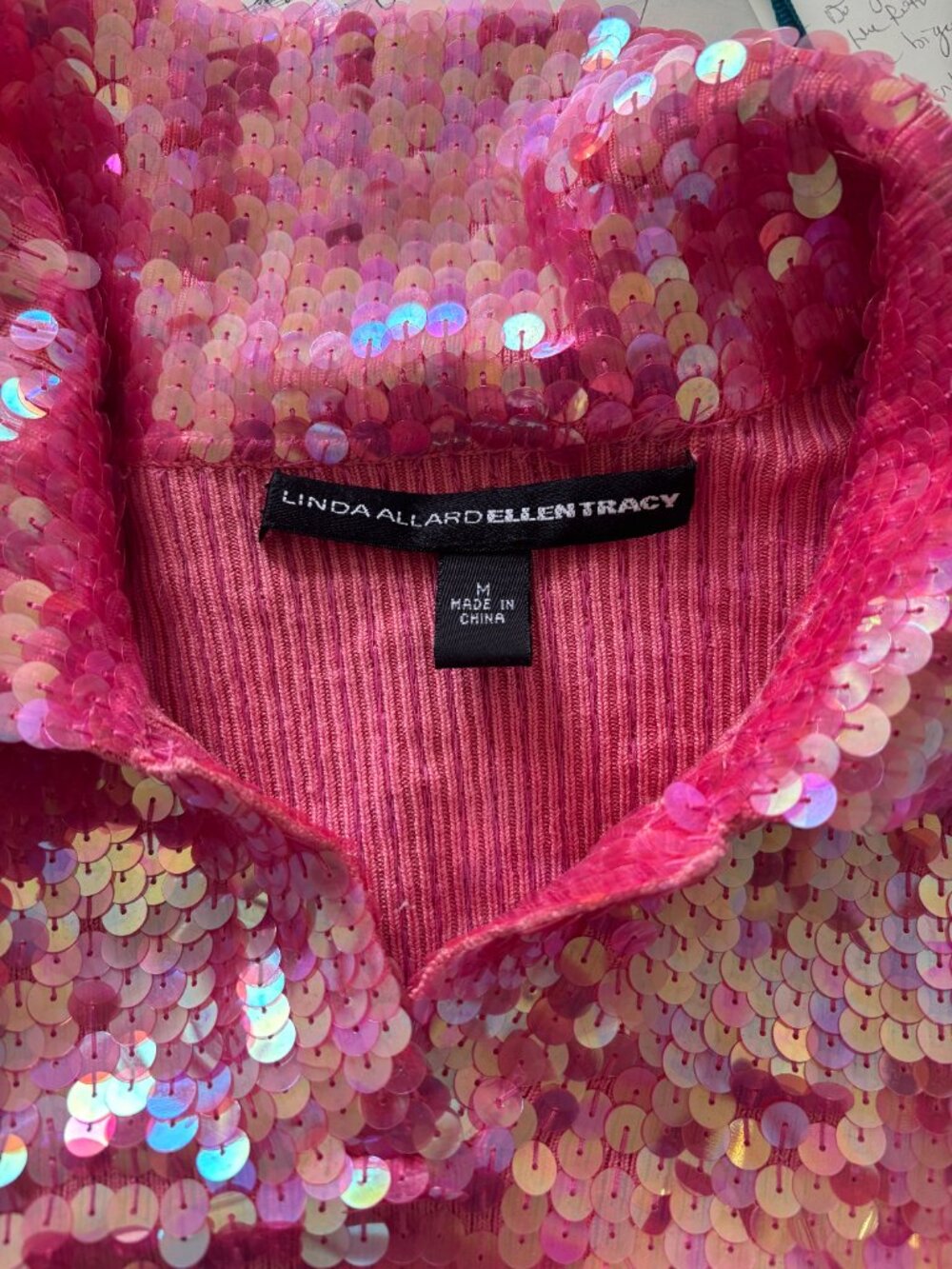 Pink sequin polo - Picture 2 of 2